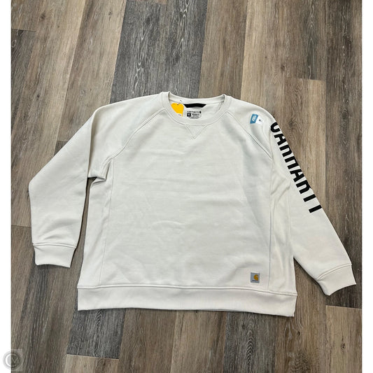 Athletic Sweatshirt Crewneck By Carhartt In White, Size: Xxl