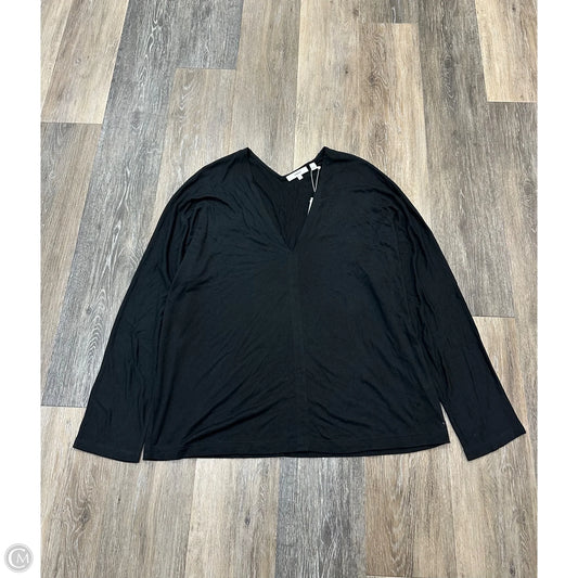 Top Long Sleeve By Vince In Black, Size: L