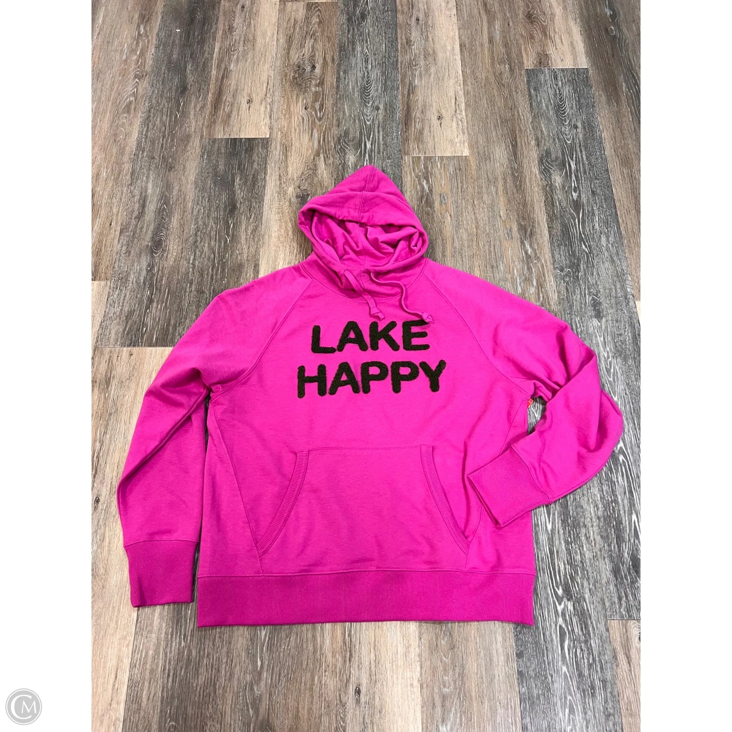 Sweatshirt Hoodie By Lake Happy In Pink, Size: Xxl