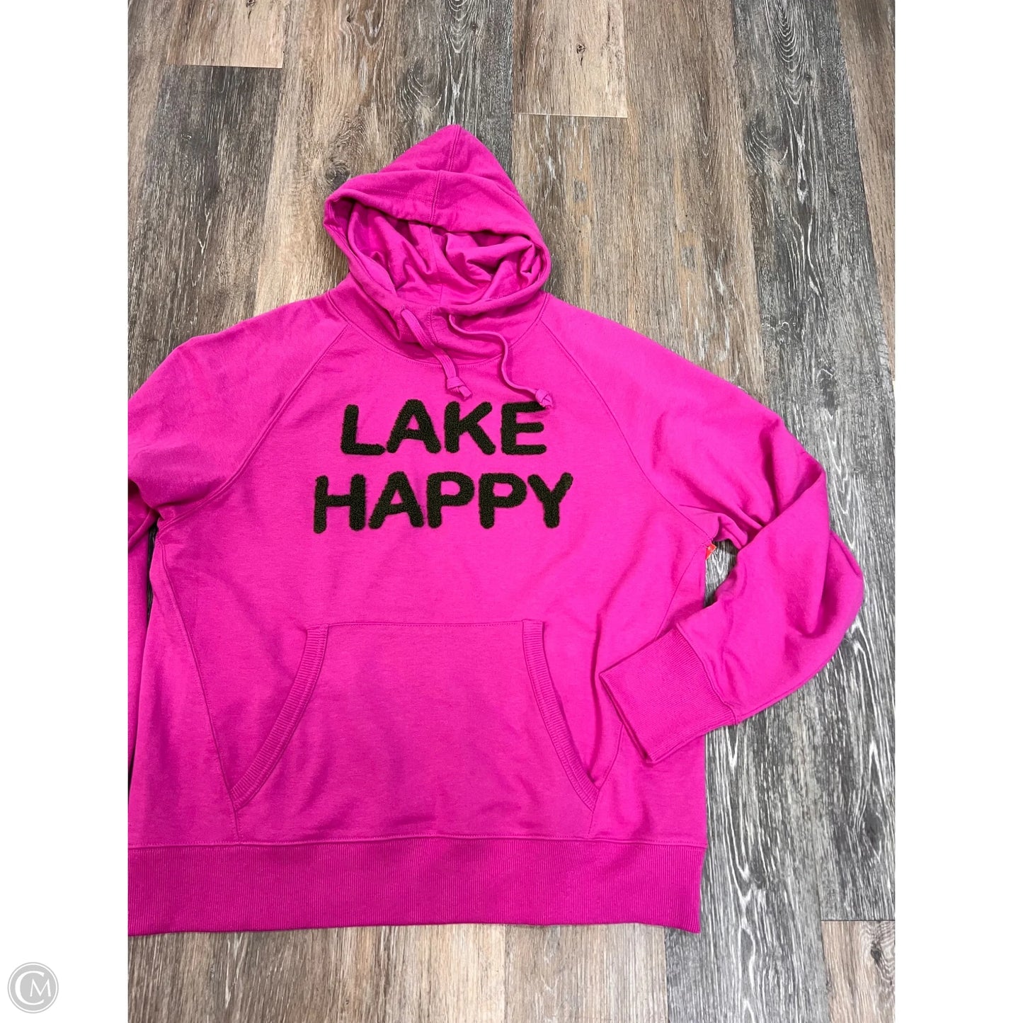 Sweatshirt Hoodie By Lake Happy In Pink, Size: Xxl