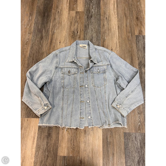 Jacket Denim By Savanna Jane In Blue Denim, Size: 2x