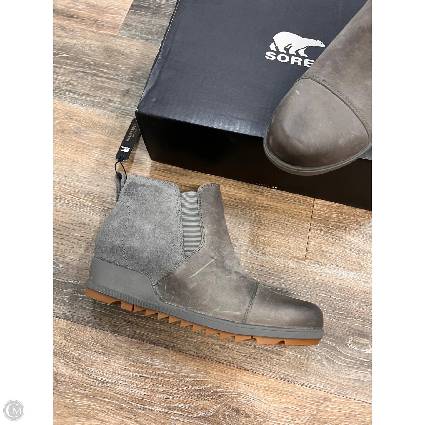 Boots Ankle Heels By Sorel In Grey, Size: 11