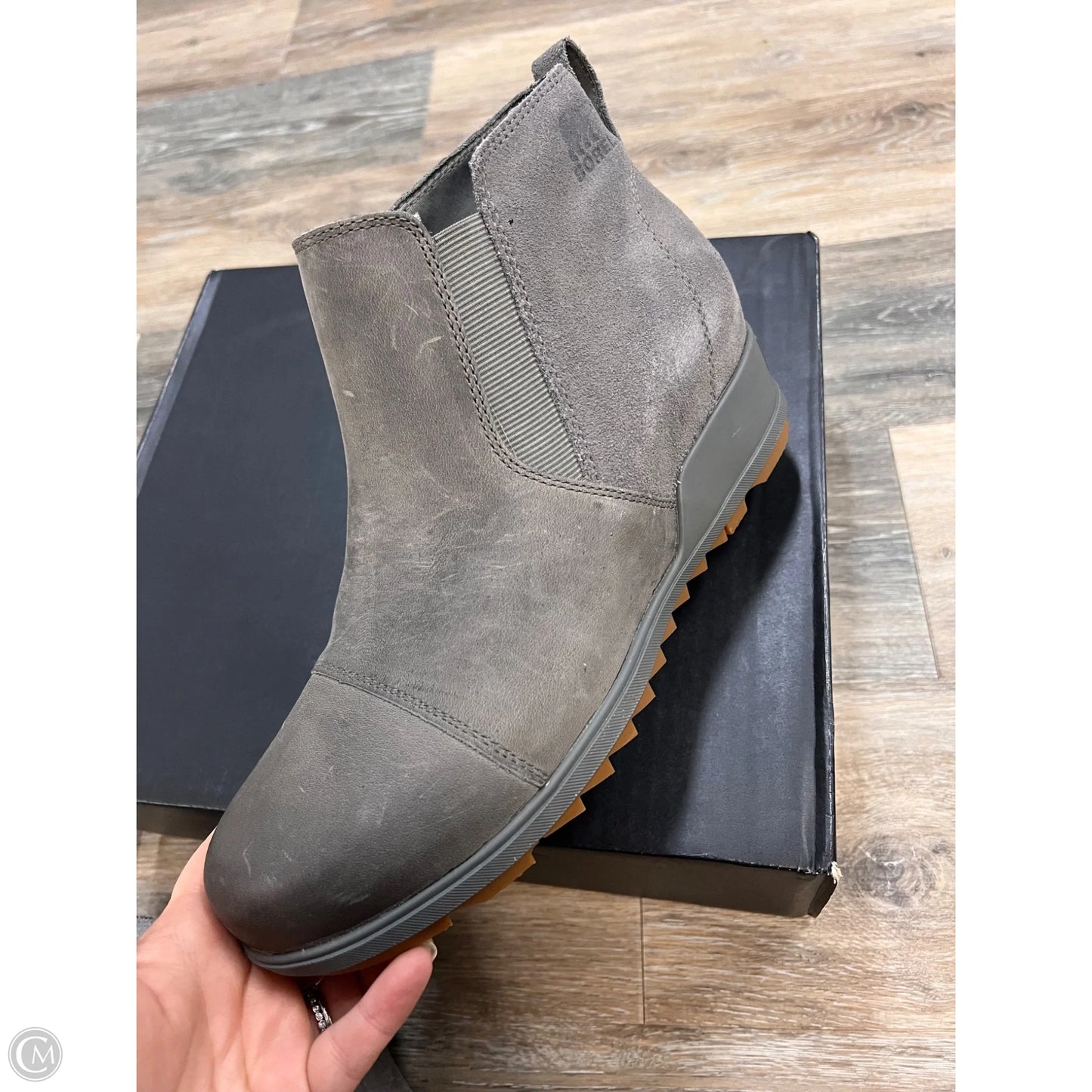 Boots Ankle Heels By Sorel In Grey, Size: 11
