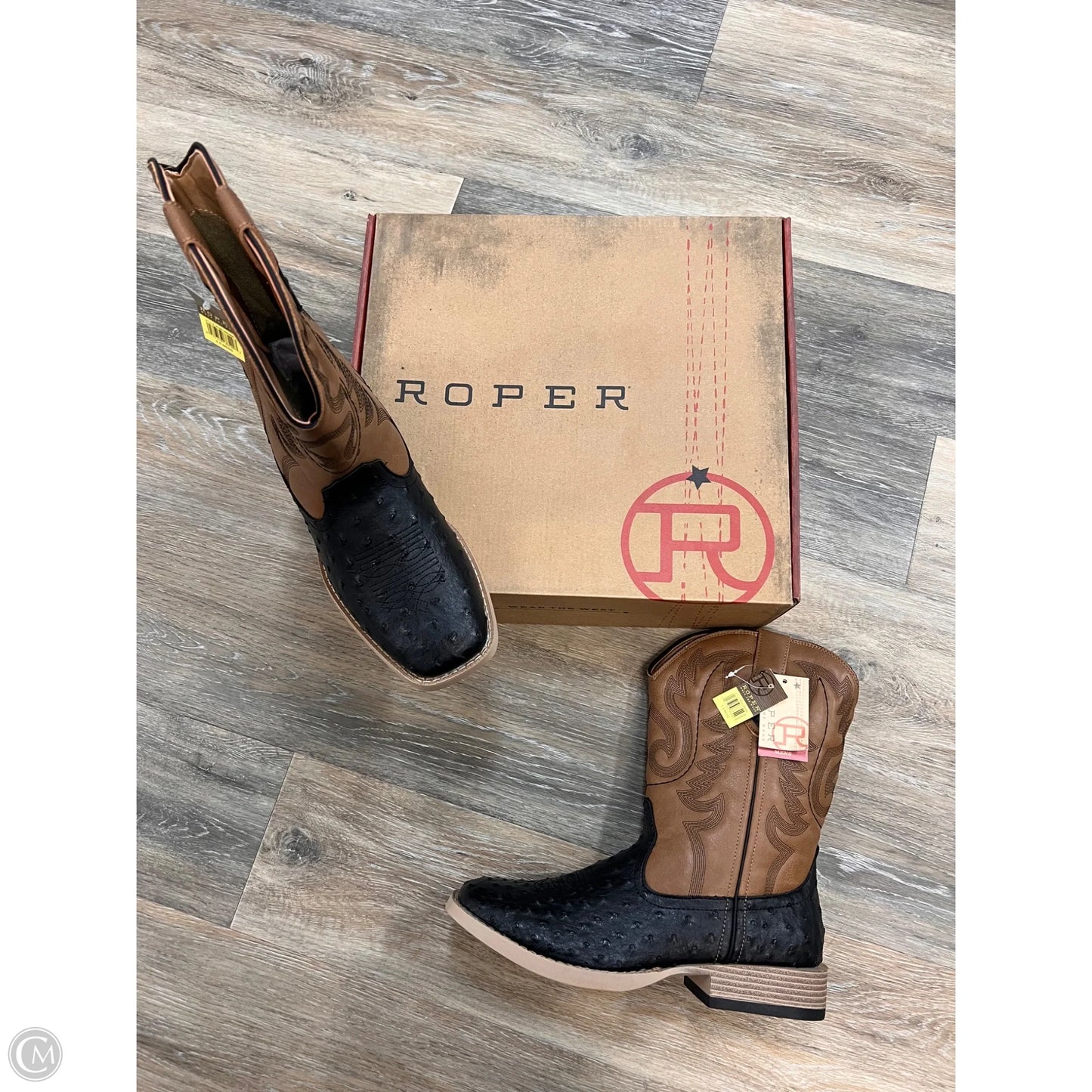 Boots Western By Roper In Black & Brown, Size: 11 (men’s 9.5)