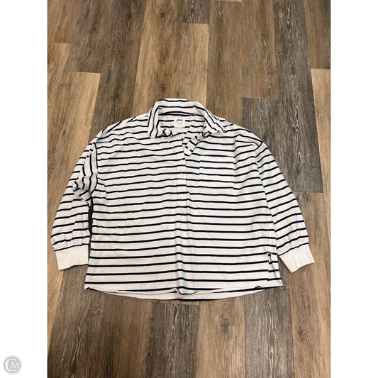 Top Long Sleeve By Aerie In Striped Pattern, Size: Xl