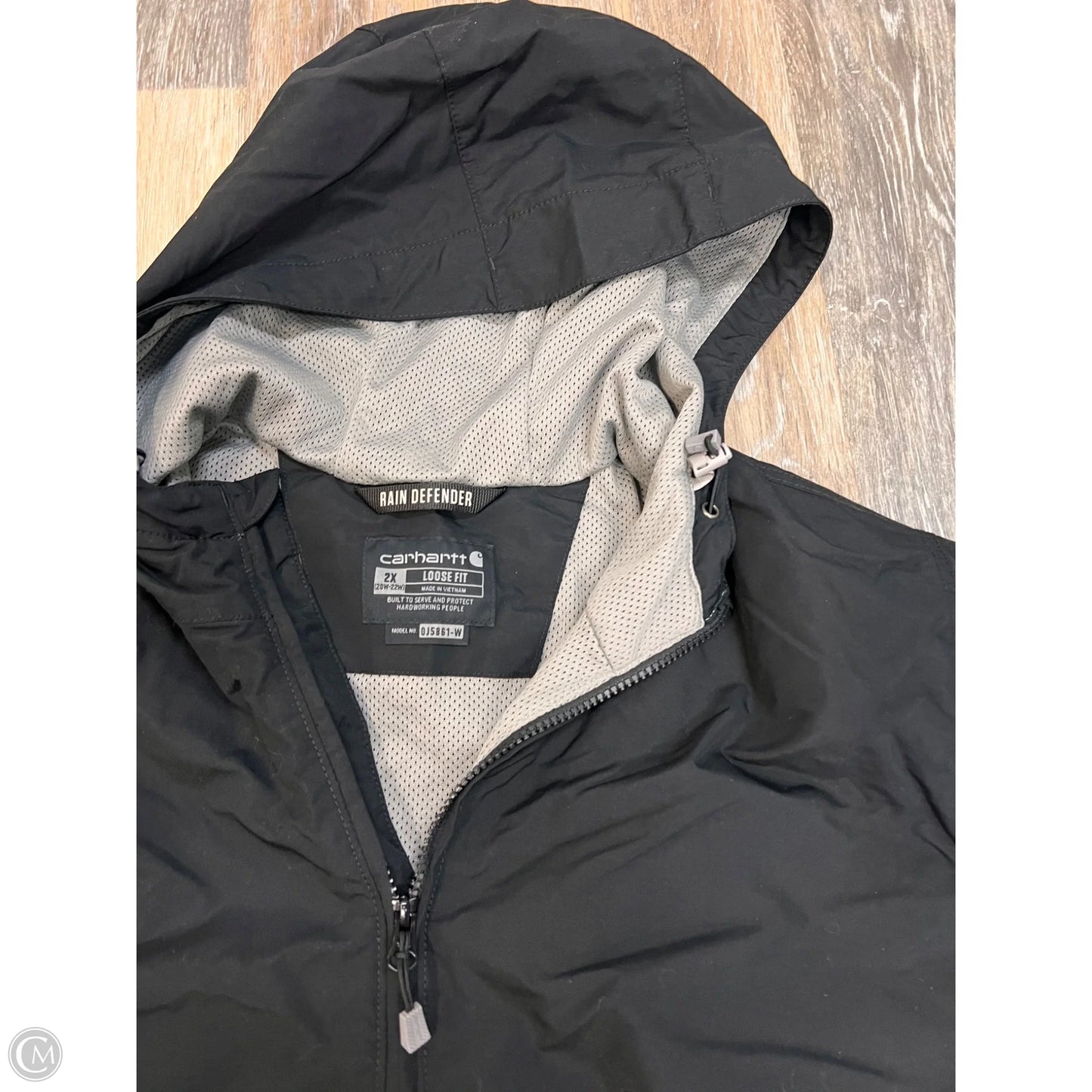 Coat Raincoat By Carhartt In Black, Size: 2x