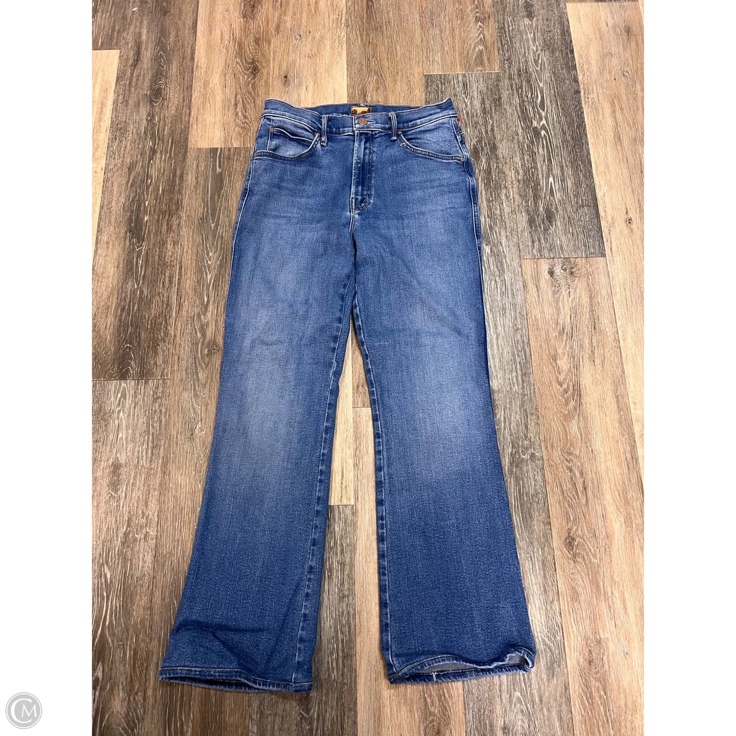 Jeans Straight By Mother In Blue Denim, Size: 10/30