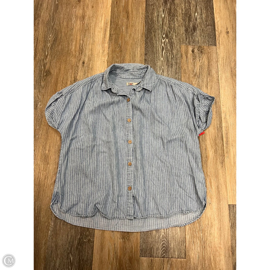 Blouse Short Sleeve By Faherty In Striped Pattern, Size: Xs