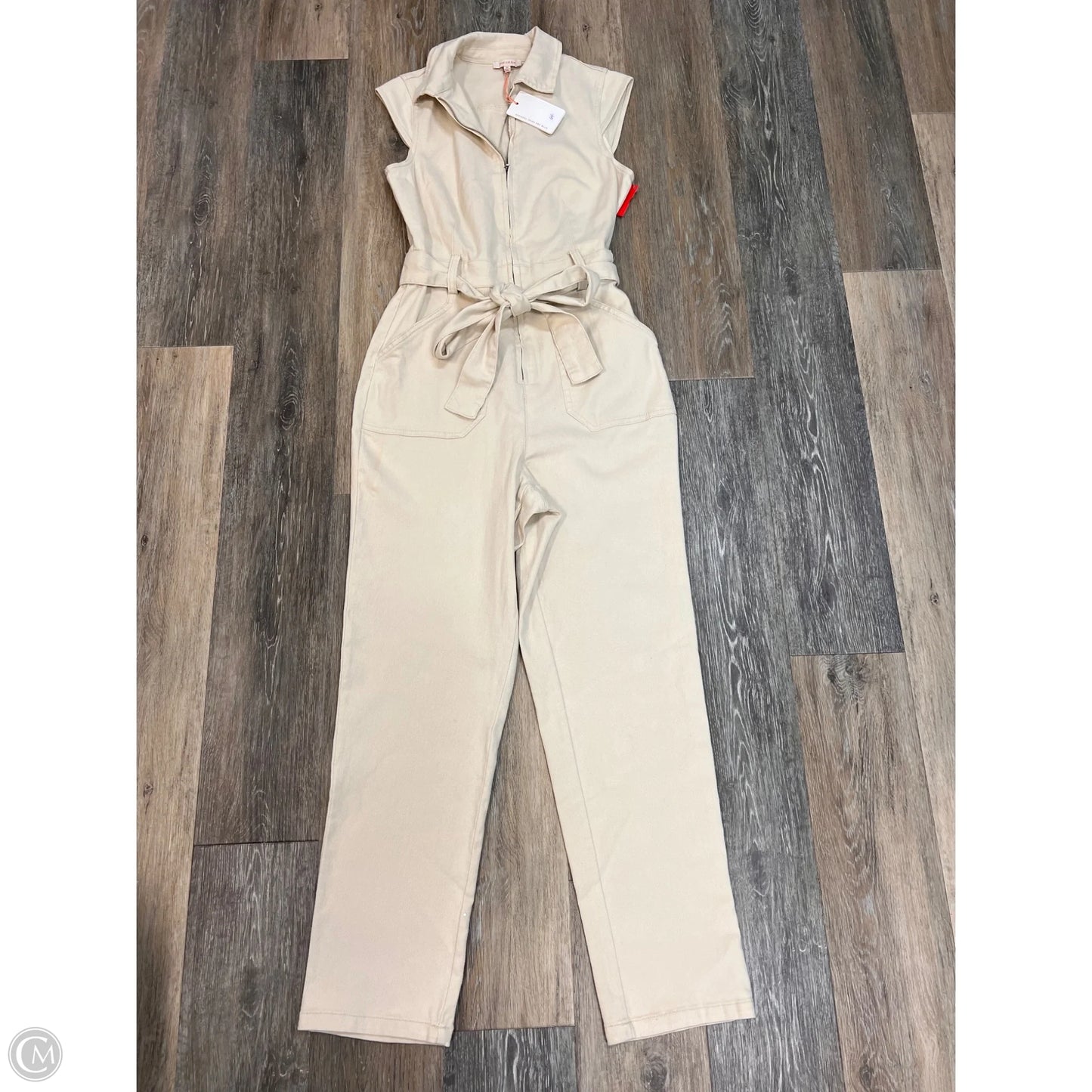 Jumpsuit By Skies Are Blue In Cream Denim, Size: Xs