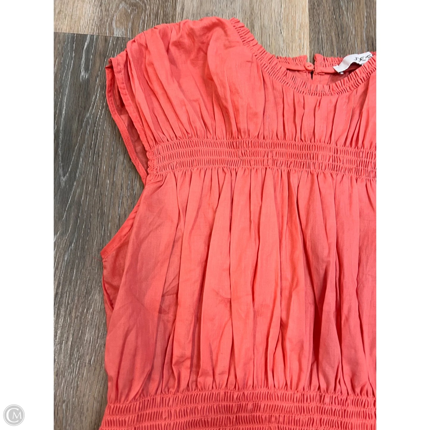 Blouse Short Sleeve Designer By Joes Jeans In Coral, Size: S