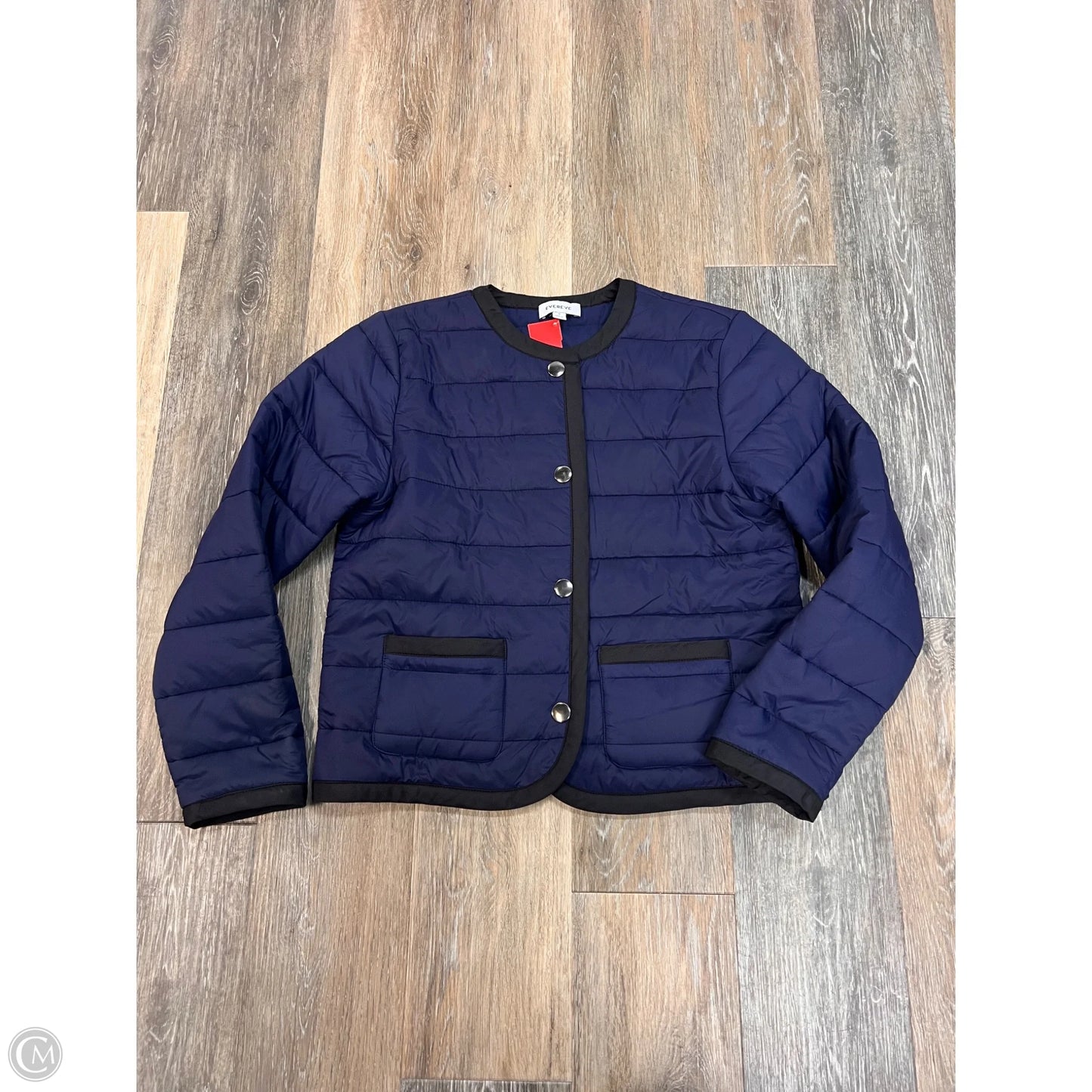 Jacket Puffer & Quilted By Evereve In Blue, Size: S