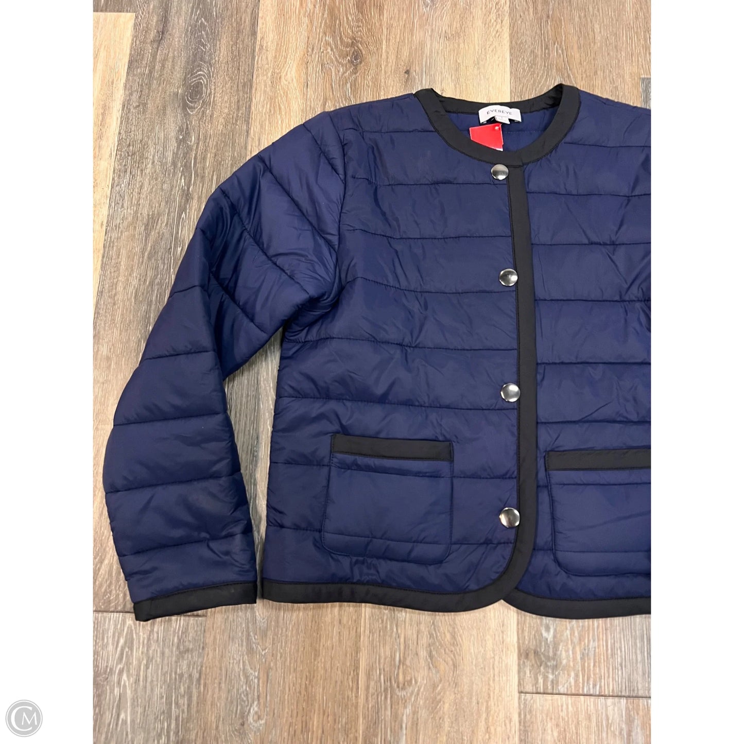 Jacket Puffer & Quilted By Evereve In Blue, Size: S