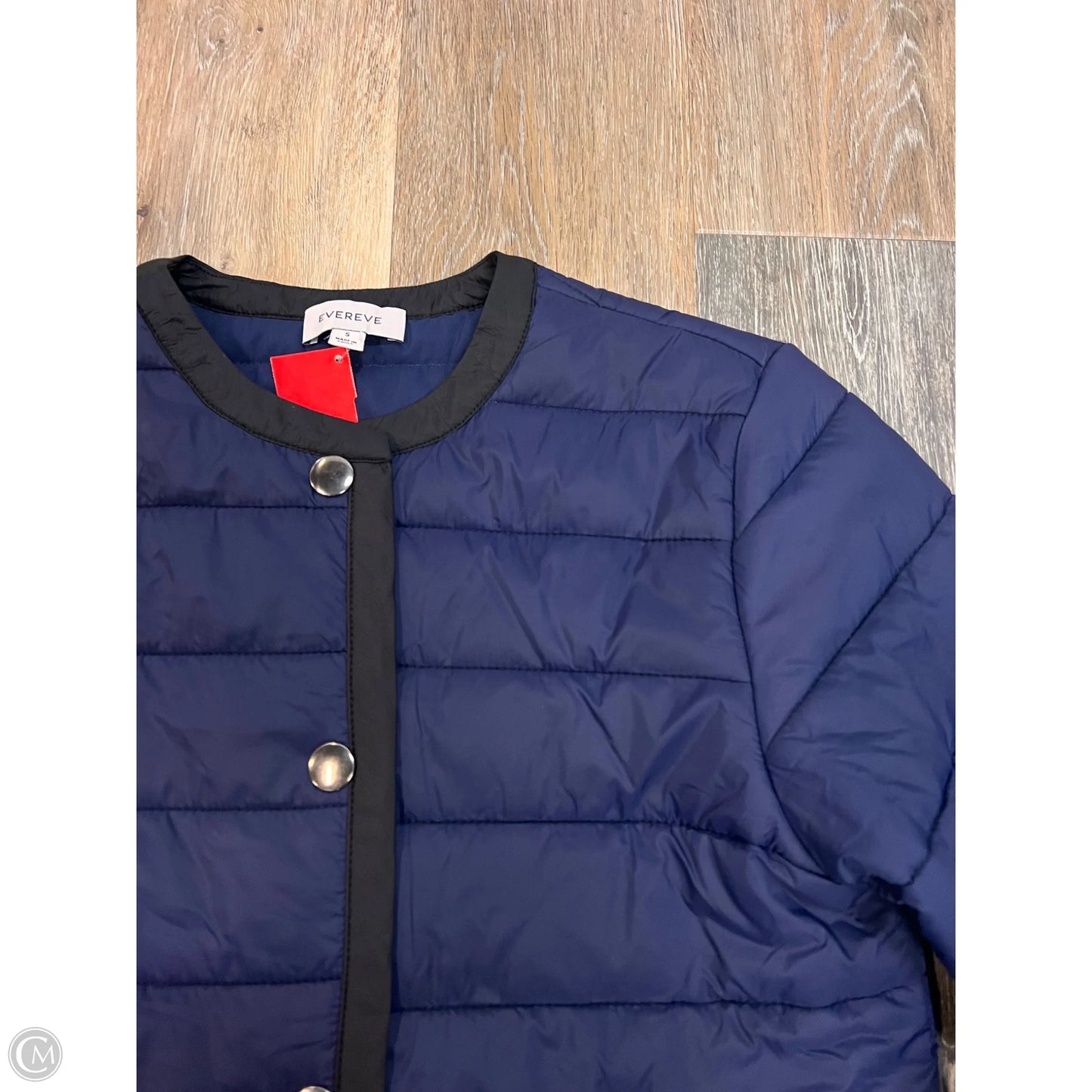Jacket Puffer & Quilted By Evereve In Blue, Size: S