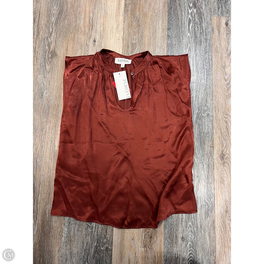 Blouse Short Sleeve By Nation In Striped Pattern, Size: S