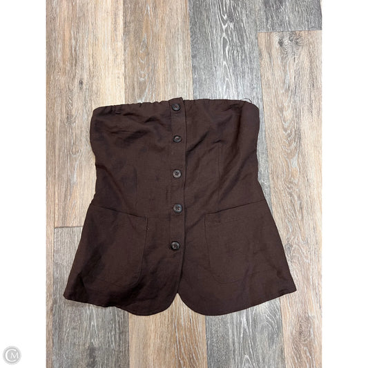 Top Sleeveless By Evereve In Brown, Size: Xs