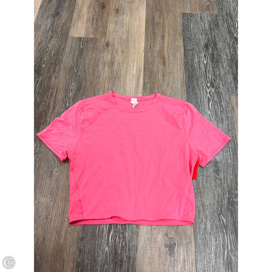 Athletic Top Short Sleeve By Lululemon In Pink, Size: L
