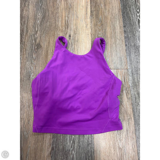 Athletic Tank Top By Lululemon In Purple, Size: 8
