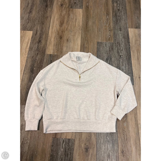 Athletic Sweatshirt Collar By Varley In Cream, Size: M