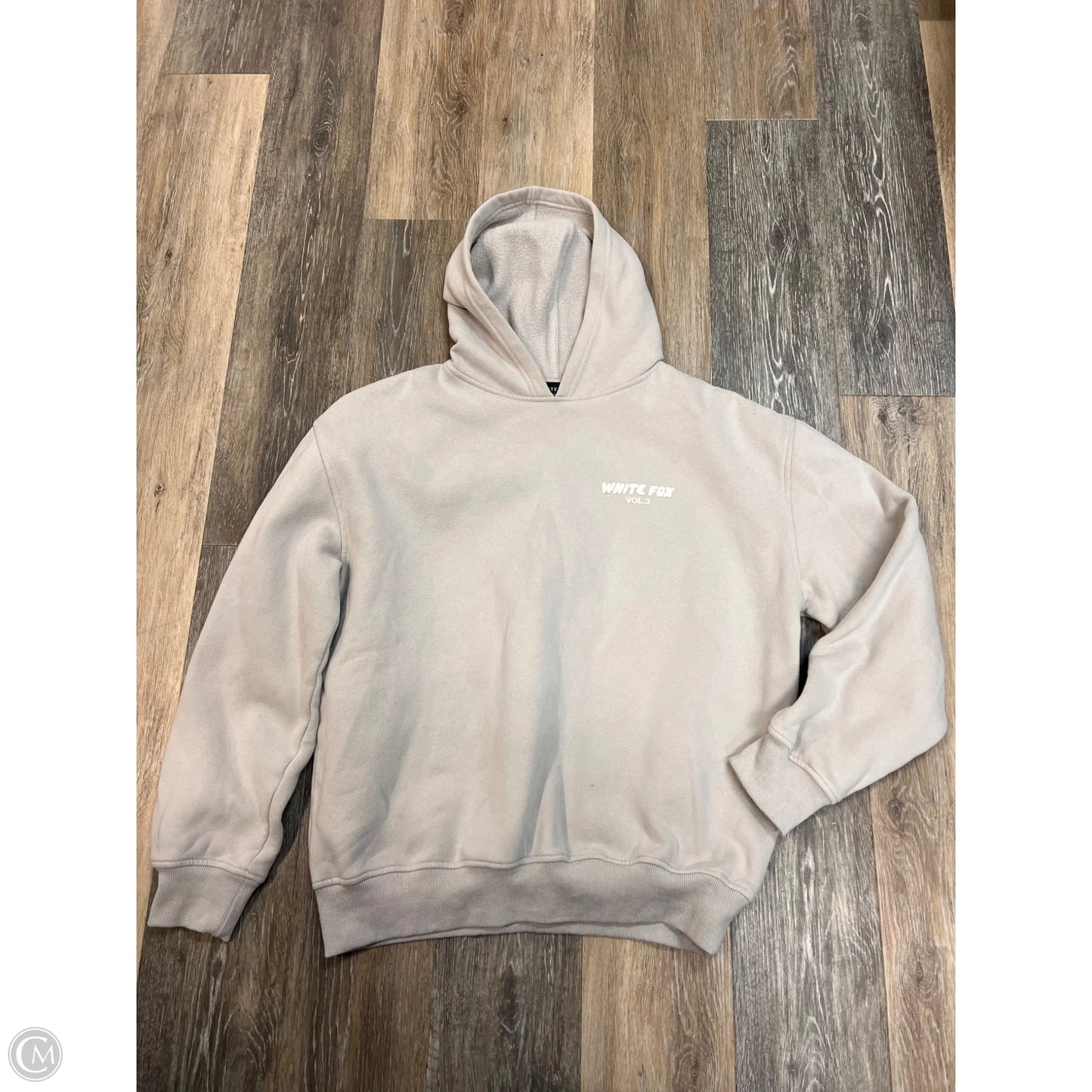 Sweatshirt Hoodie By White Fox In Grey, Size: S/M