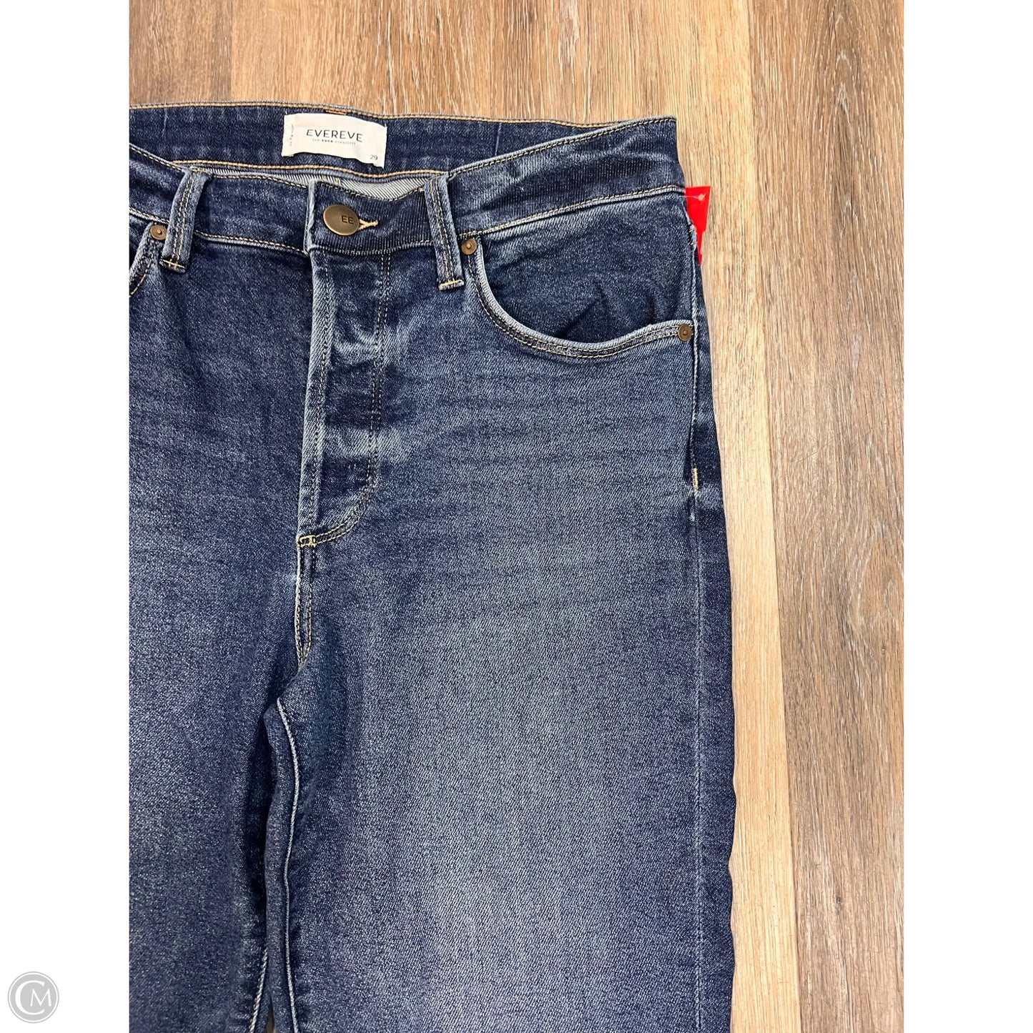Jeans Straight By Evereve In Blue Denim, Size: 8