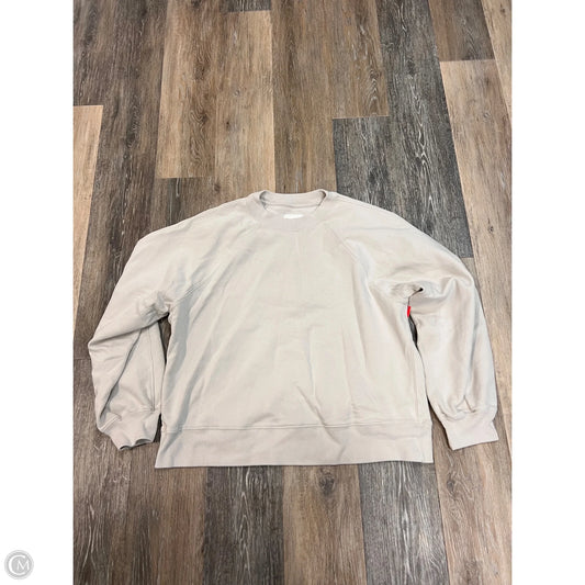 Athletic Sweatshirt Crewneck By Abercrombie And Fitch In Cream, Size: Xl