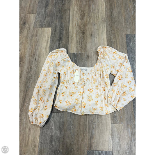 Blouse Long Sleeve By Abercrombie And Fitch In Floral Print, Size: M