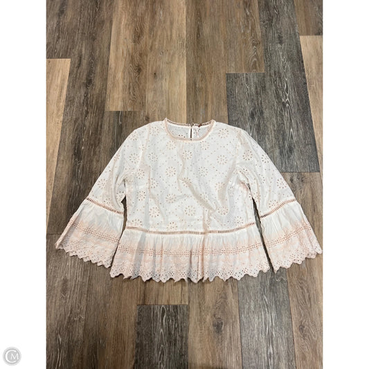 Blouse Long Sleeve By Free People In White, Size: M