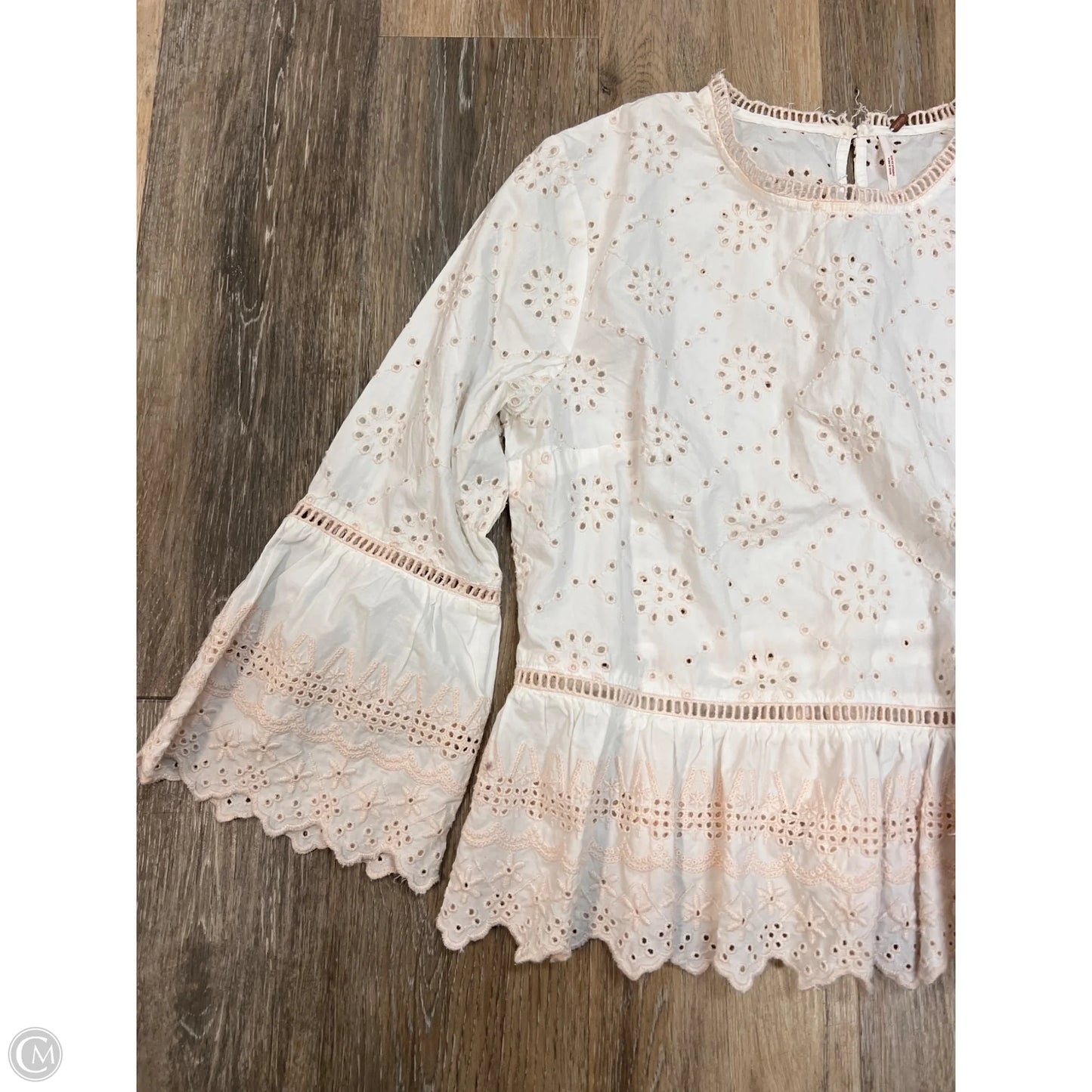 Blouse Long Sleeve By Free People In White, Size: M