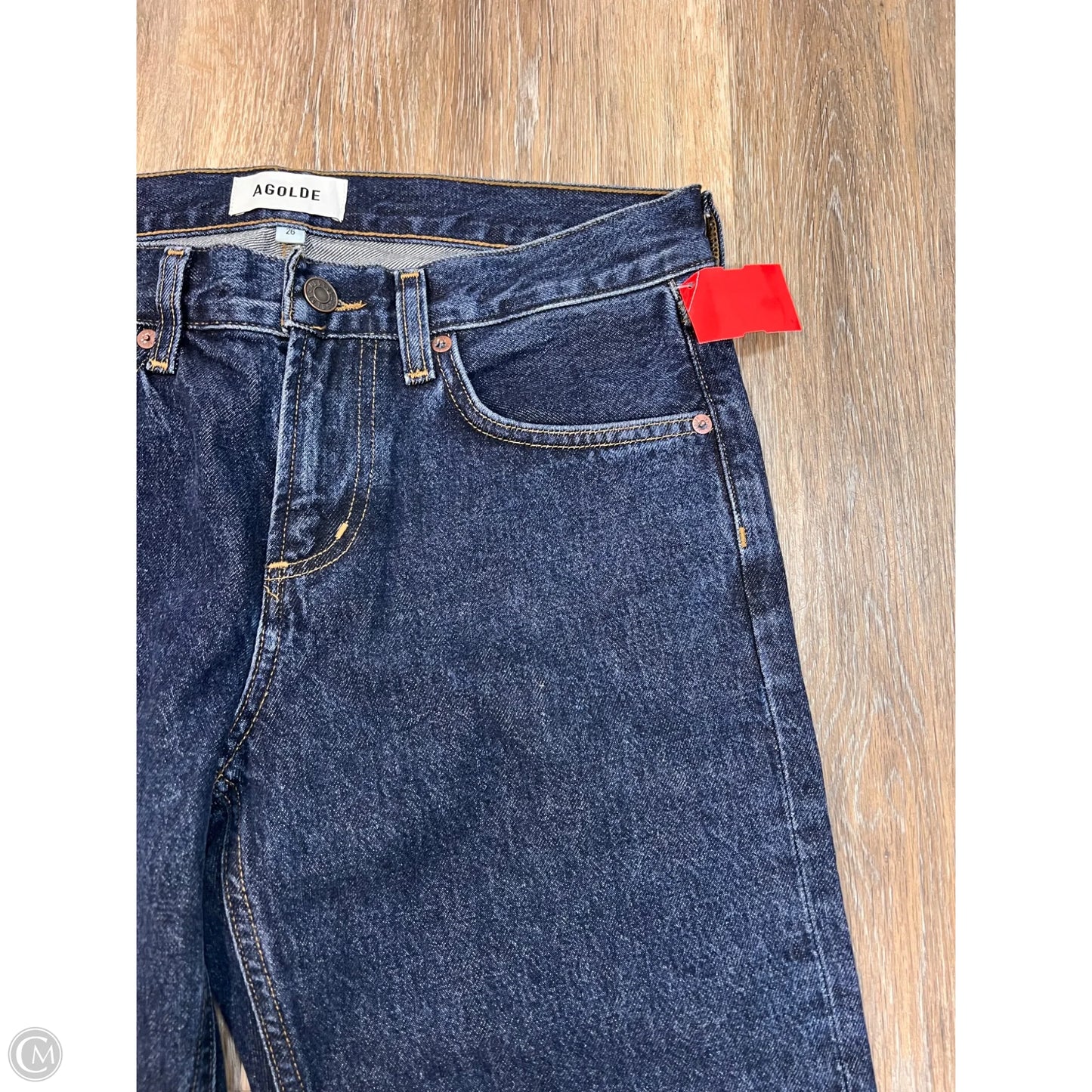 Jeans Straight By Agolde In Blue Denim, Size: 2