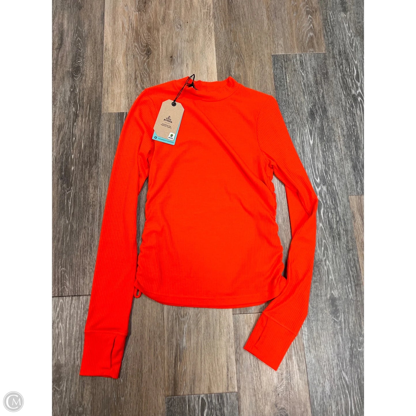 Athletic Top Long Sleeve Crewneck By Prana In Orange, Size: S