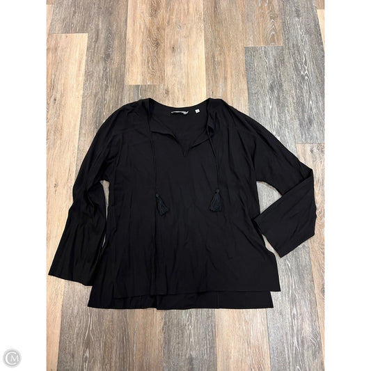 Blouse Long Sleeve By Vince In Black, Size: M