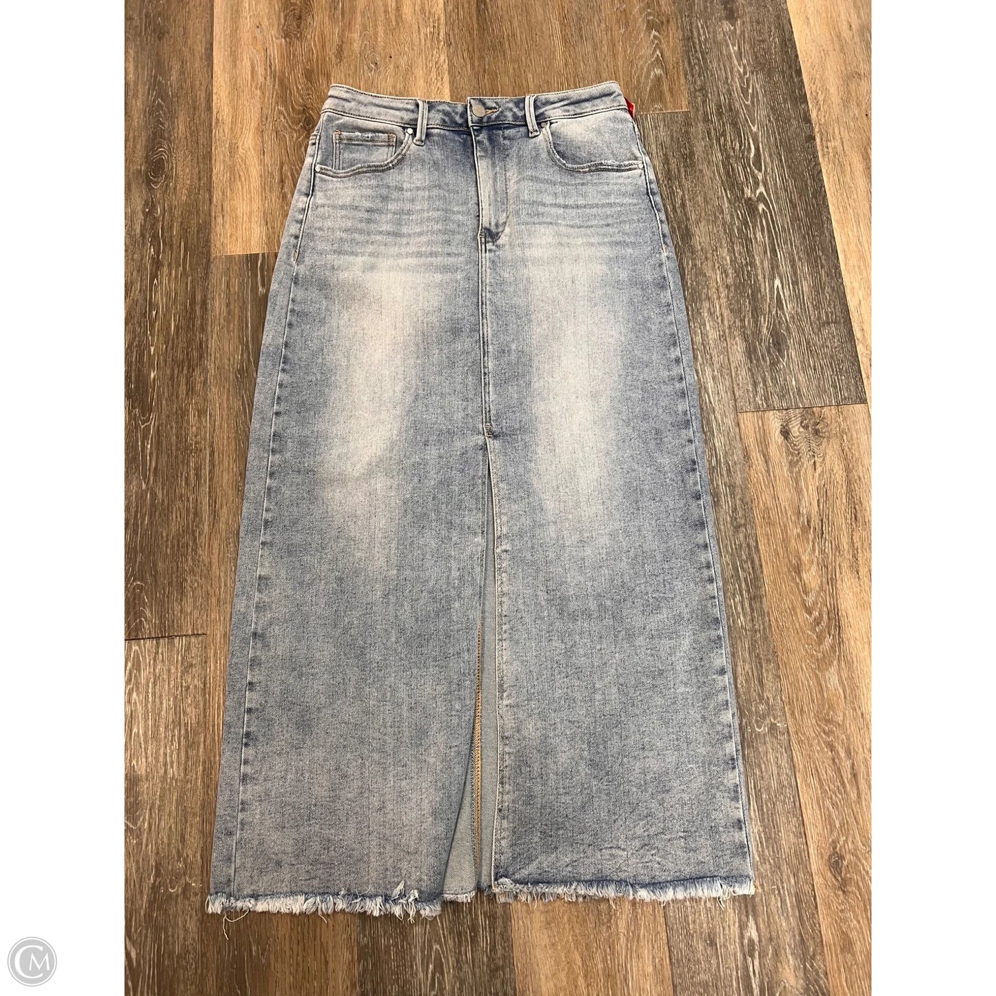 Skirt Maxi By Risen In Blue Denim, Size: L