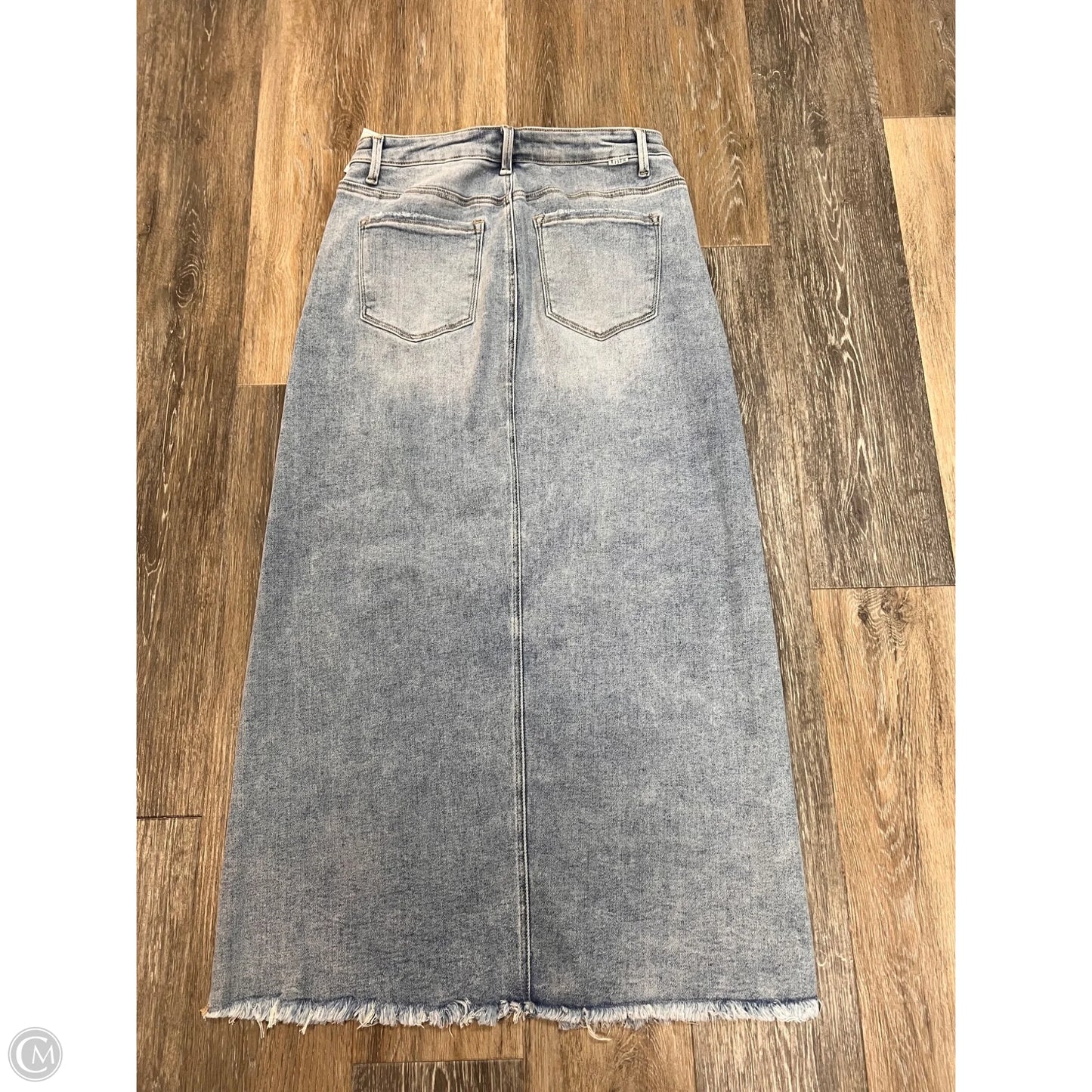 Skirt Maxi By Risen In Blue Denim, Size: L