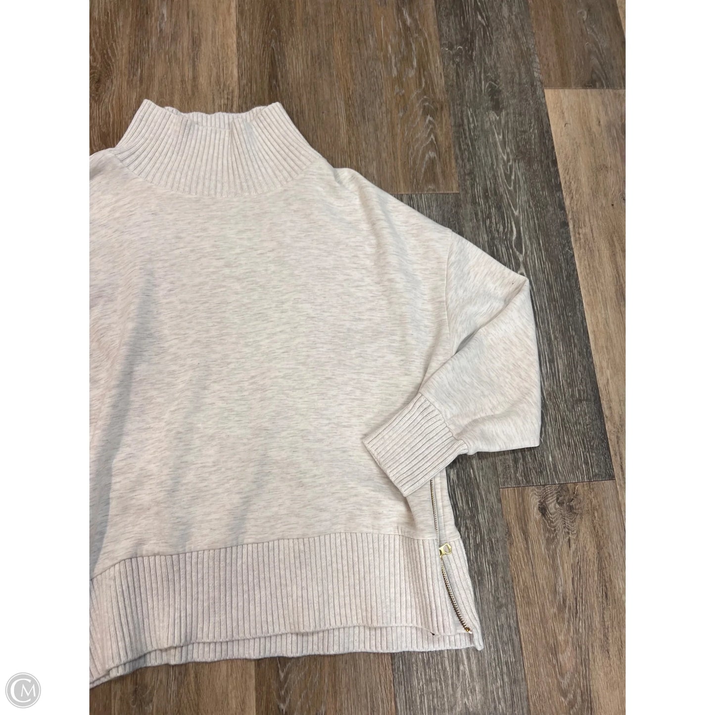 Sweatshirt Collar By Varley In Grey, Size: M