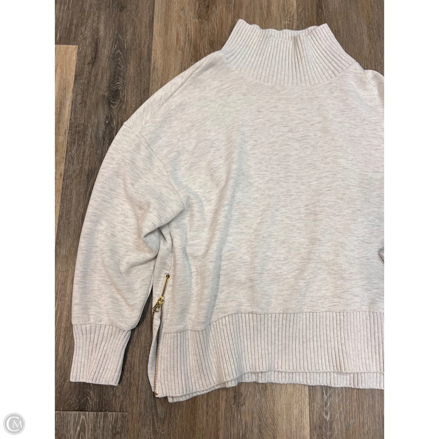 Sweatshirt Collar By Varley In Grey, Size: M