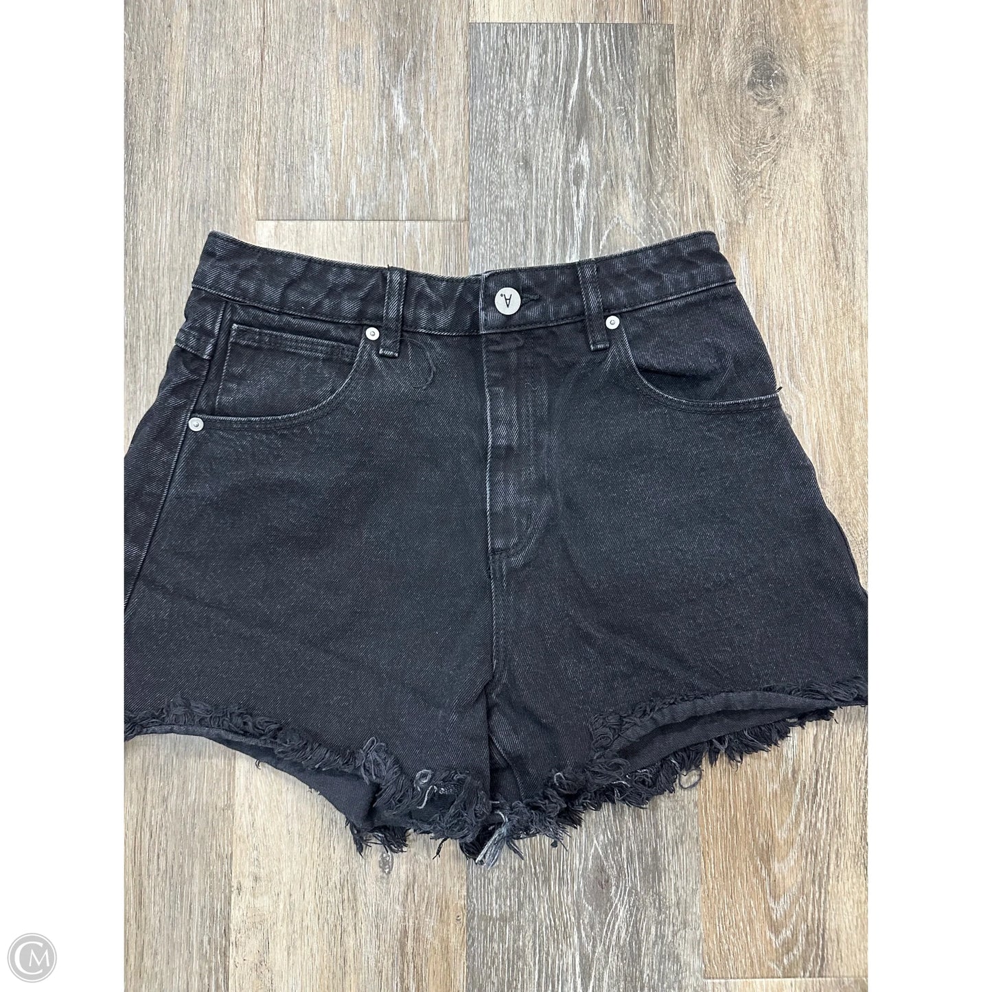 Shorts By Abrand Jeans In Black Denim, Size: 4