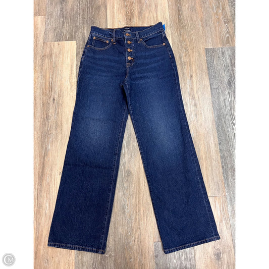 Jeans Wide Leg By J. Crew In Blue Denim, Size: 2/26