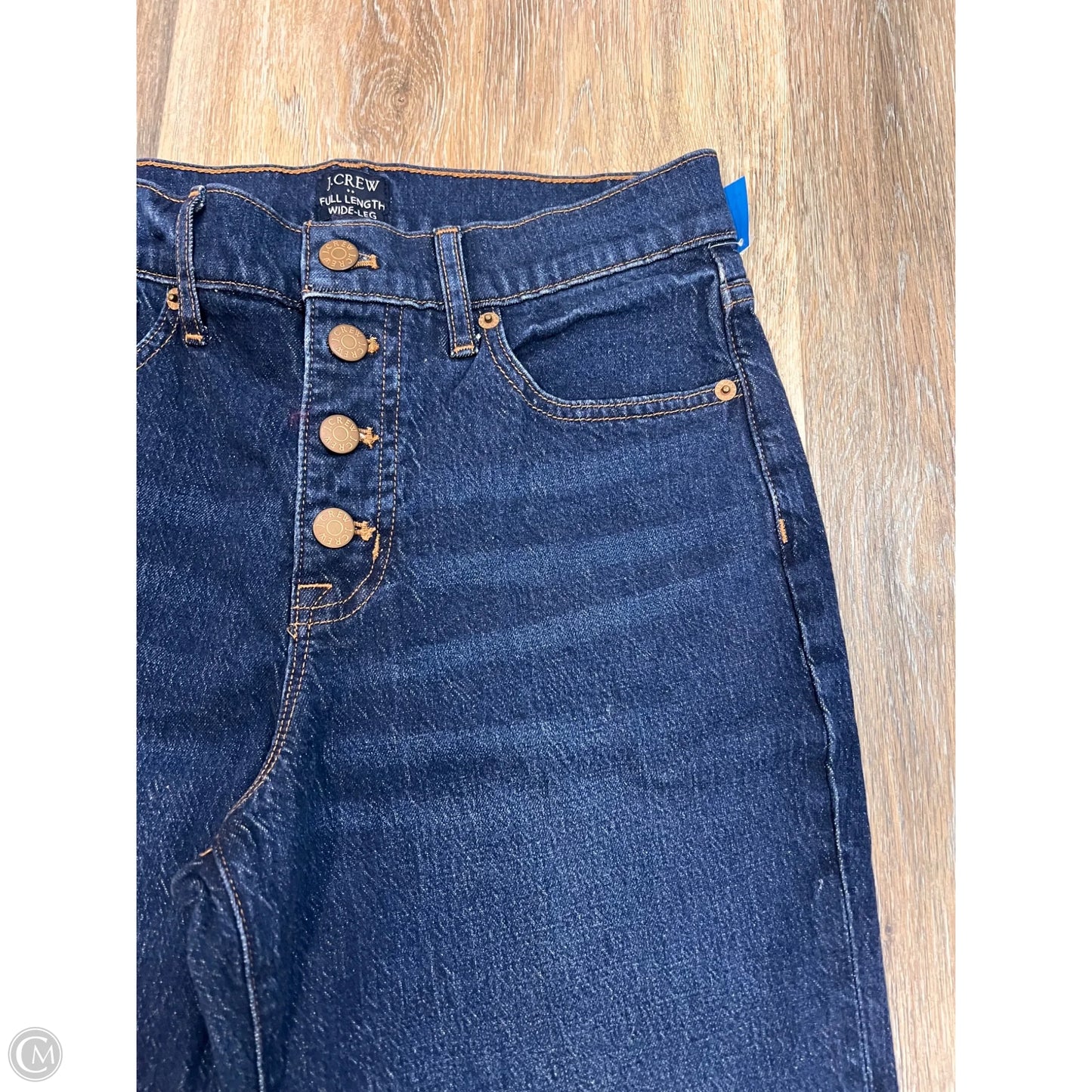 Jeans Wide Leg By J. Crew In Blue Denim, Size: 2/26