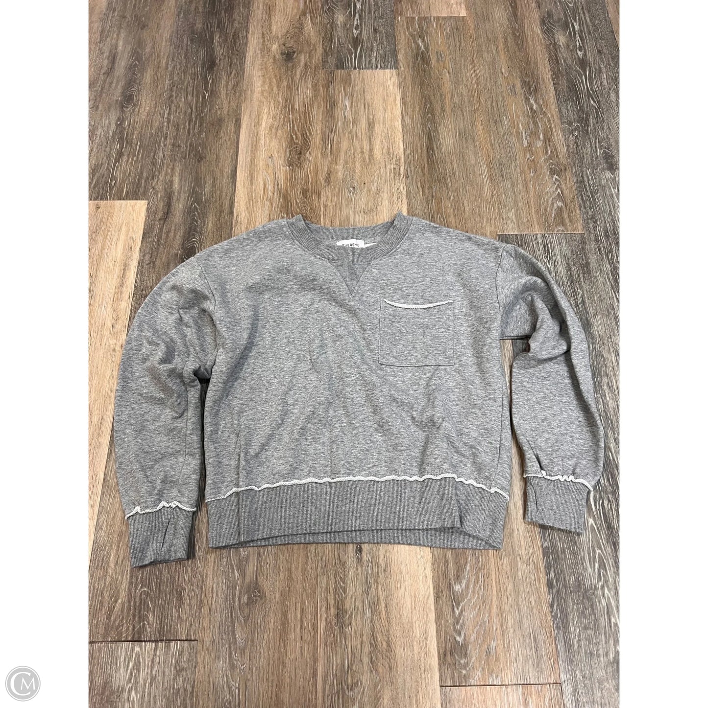 Sweatshirt Crewneck By Evereve In Grey, Size: S