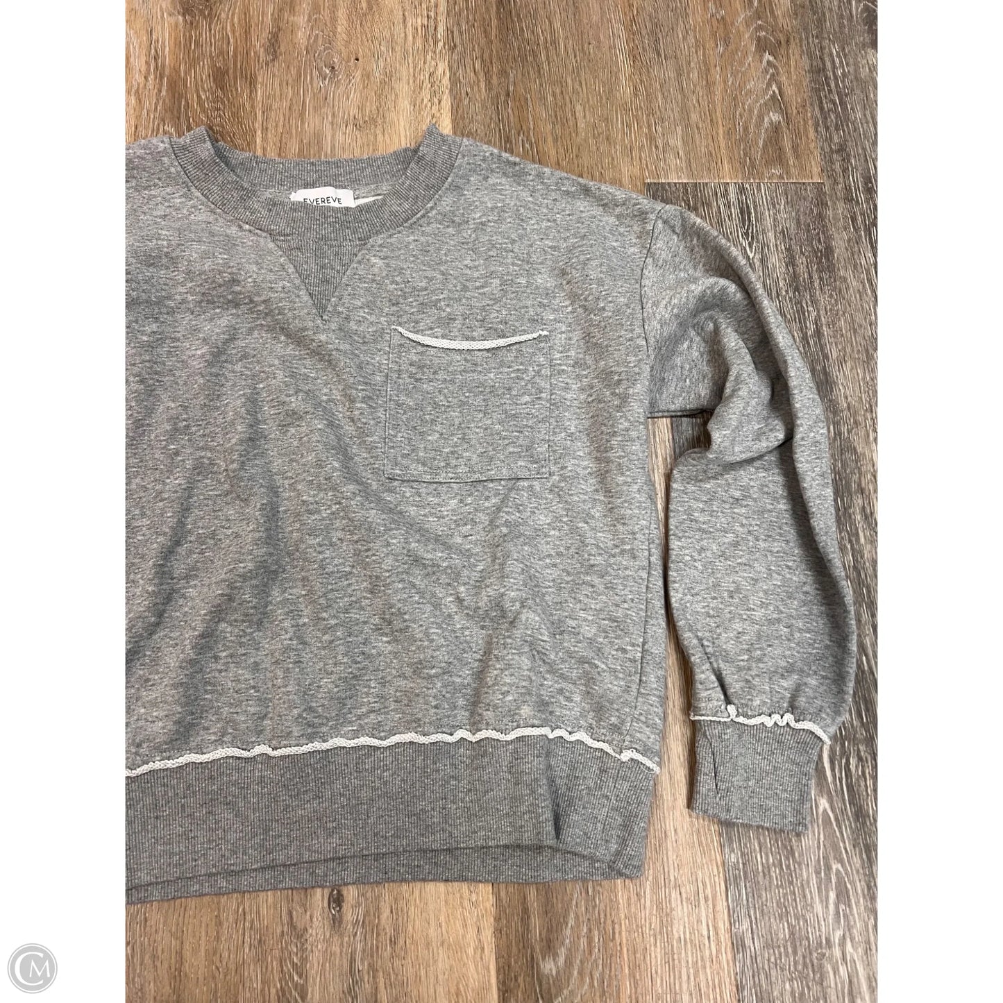 Sweatshirt Crewneck By Evereve In Grey, Size: S