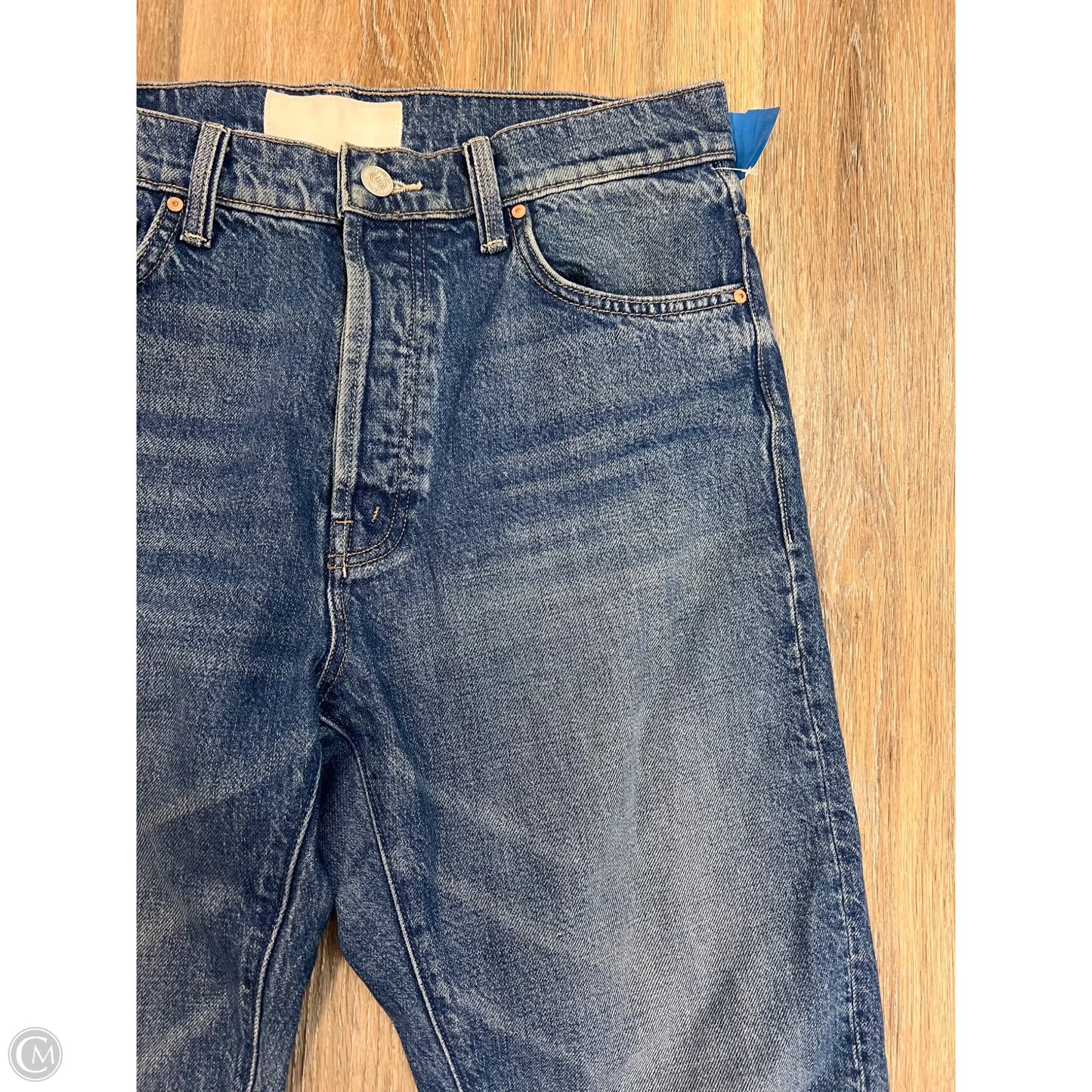 Jeans Straight By Mother In Blue Denim, Size: 2/26 short