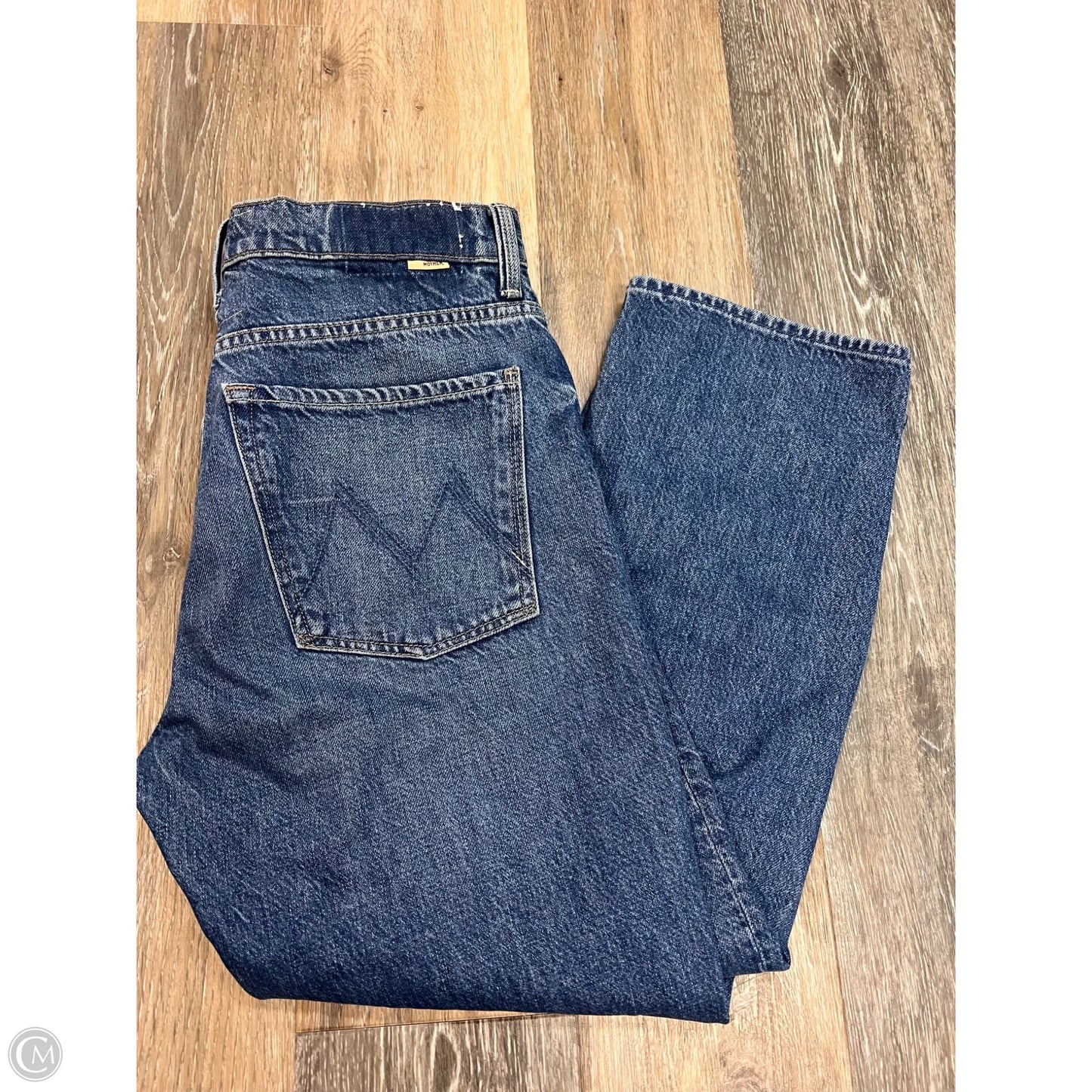 Jeans Straight By Mother In Blue Denim, Size: 2/26 short