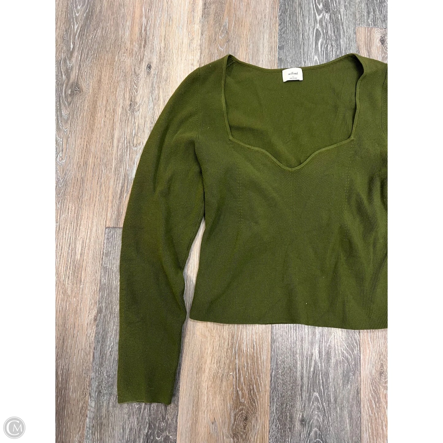 Top Long Sleeve By Wilfred In Green, Size: Xl