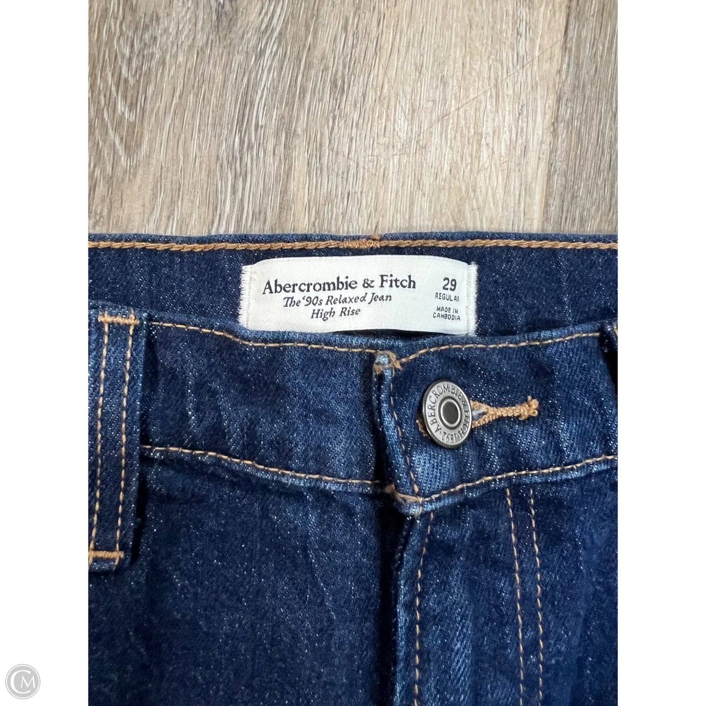 Jeans Straight By Abercrombie And Fitch In Blue Denim, Size: 8