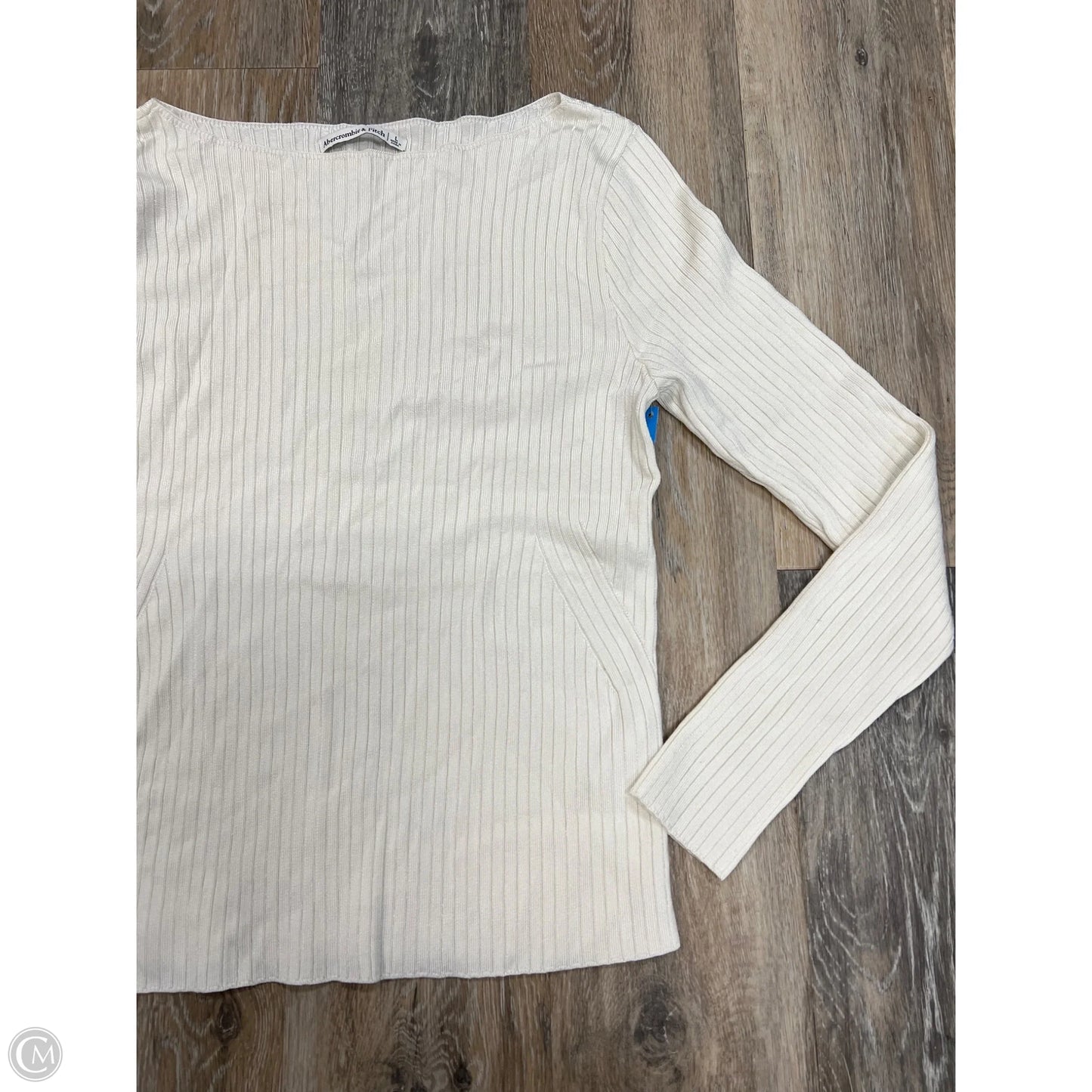 Top Long Sleeve By Abercrombie And Fitch In Cream, Size: L
