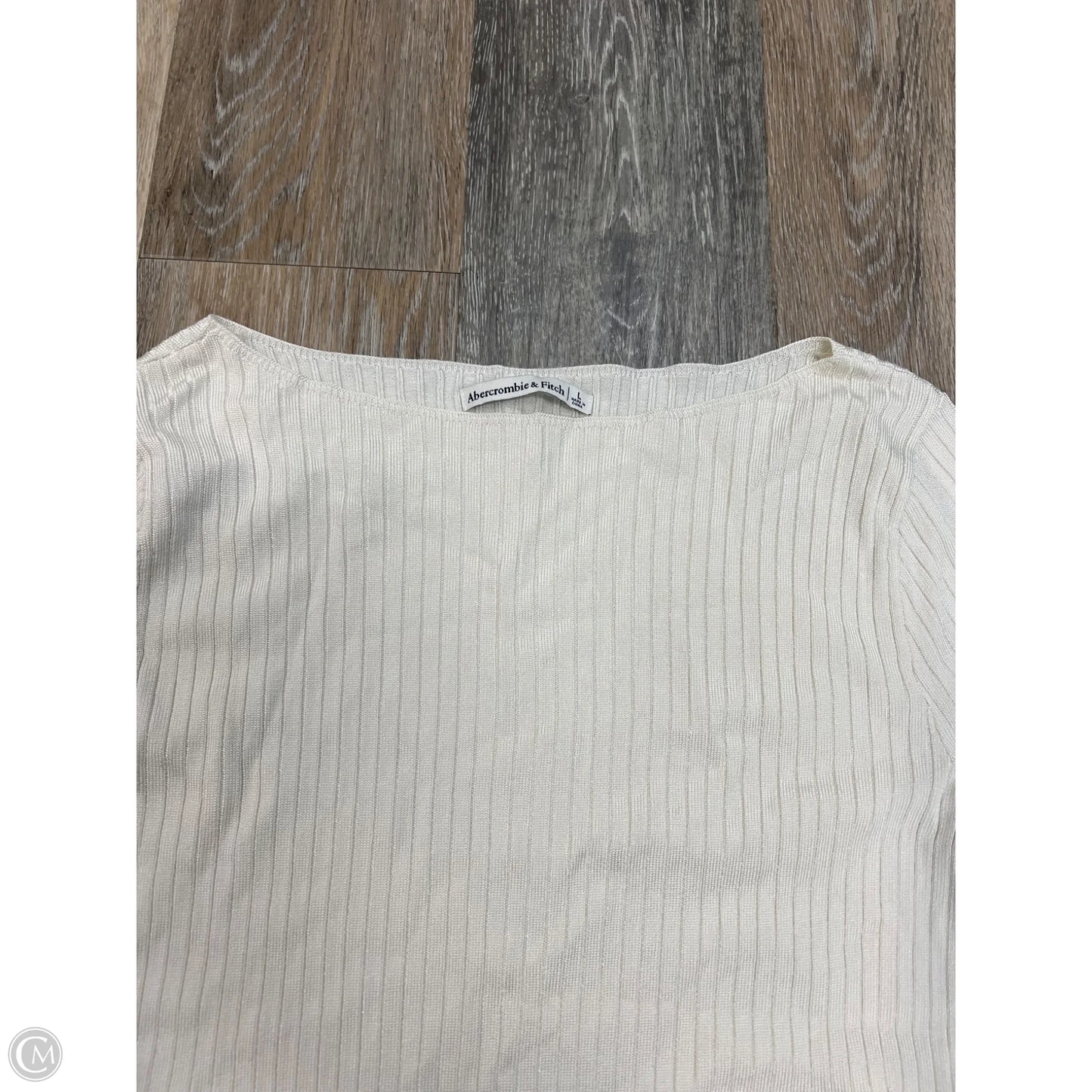 Top Long Sleeve By Abercrombie And Fitch In Cream, Size: L