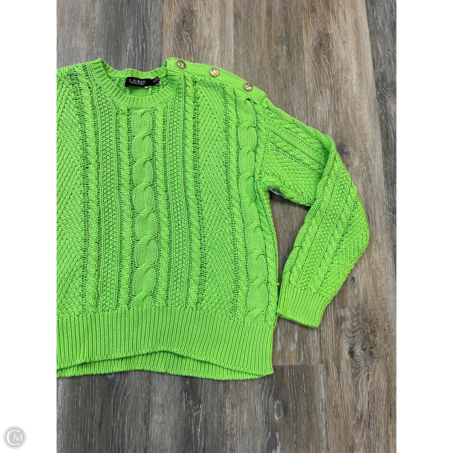Sweater By Lauren By Ralph Lauren In Green, Size: Xl