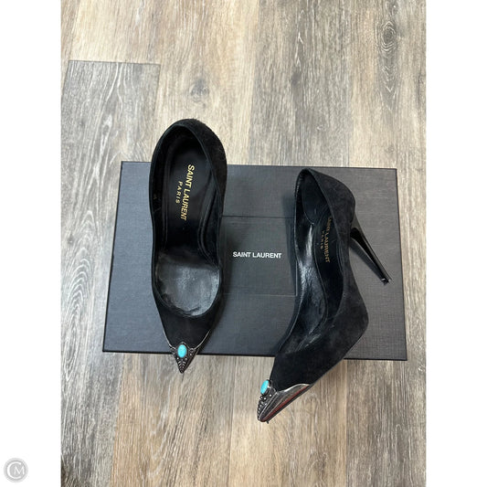 Shoes Luxury Designer By Yves Saint Laurent In Black, Size: 6.5