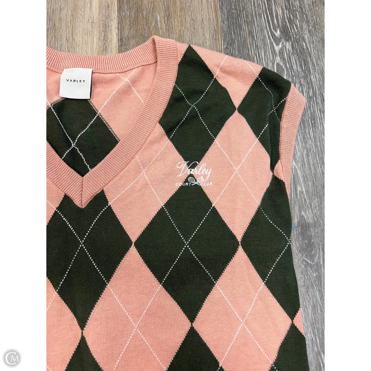 Vest Sweater By Varley In Plaid Pattern, Size: Xl