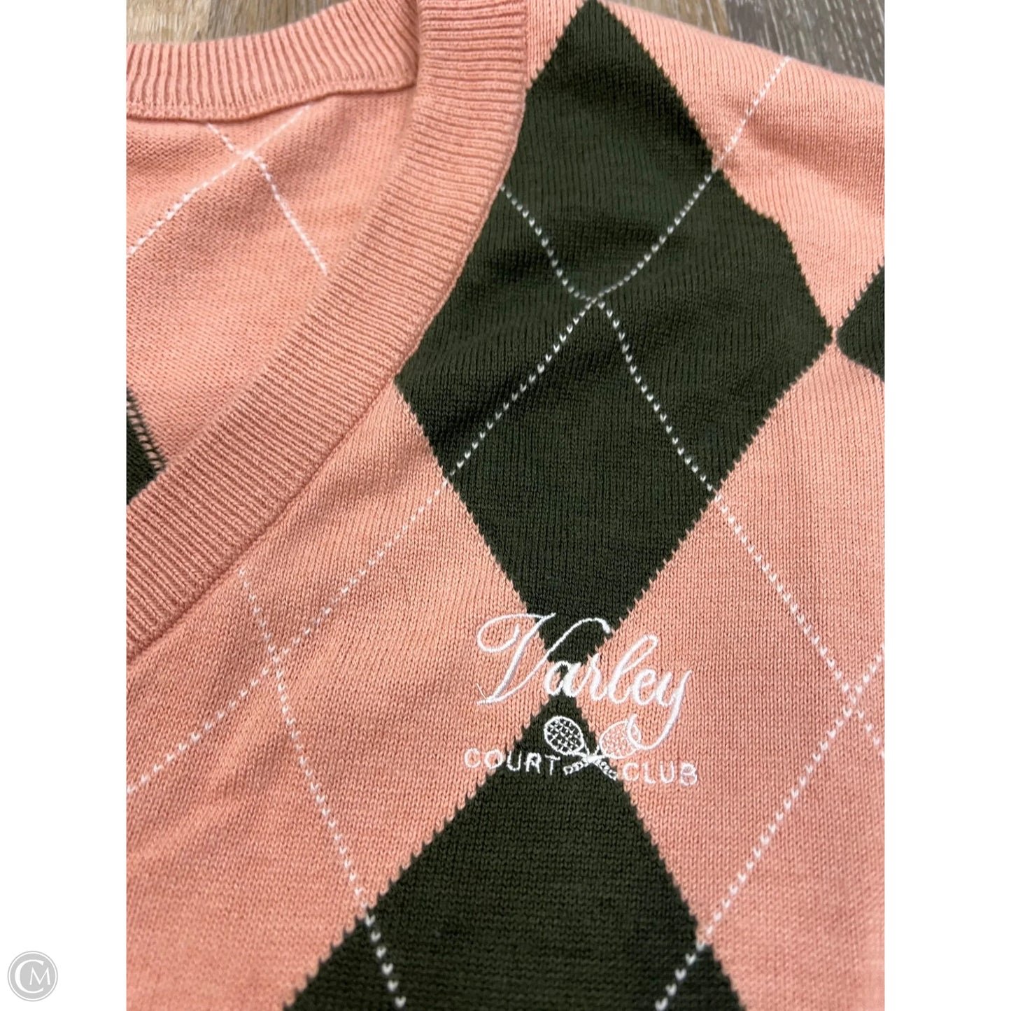 Vest Sweater By Varley In Plaid Pattern, Size: Xl